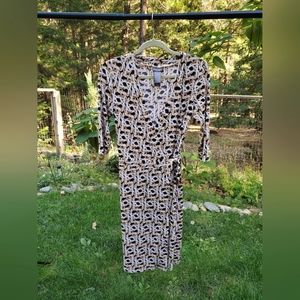 Bisou Bisou Geometric Wrap Dress 8